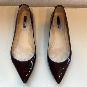 Longchamp Patent Leather Dark Cherry Pointy Plats